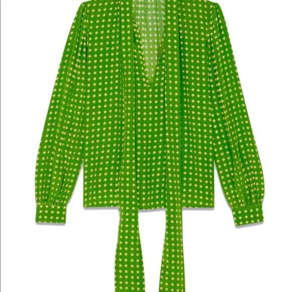 Yves Saint Laurent Scandal Star Printed Blouse New With Tags - Picture 5 of 10